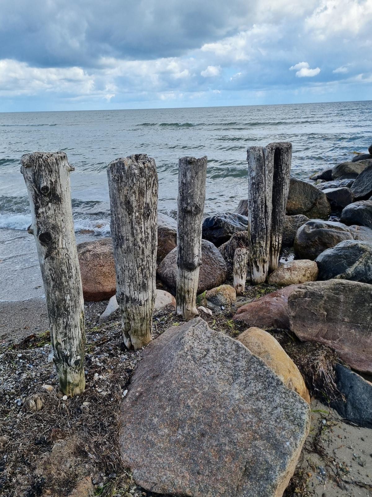 Ostsee und Buhnen bei Hohwacht