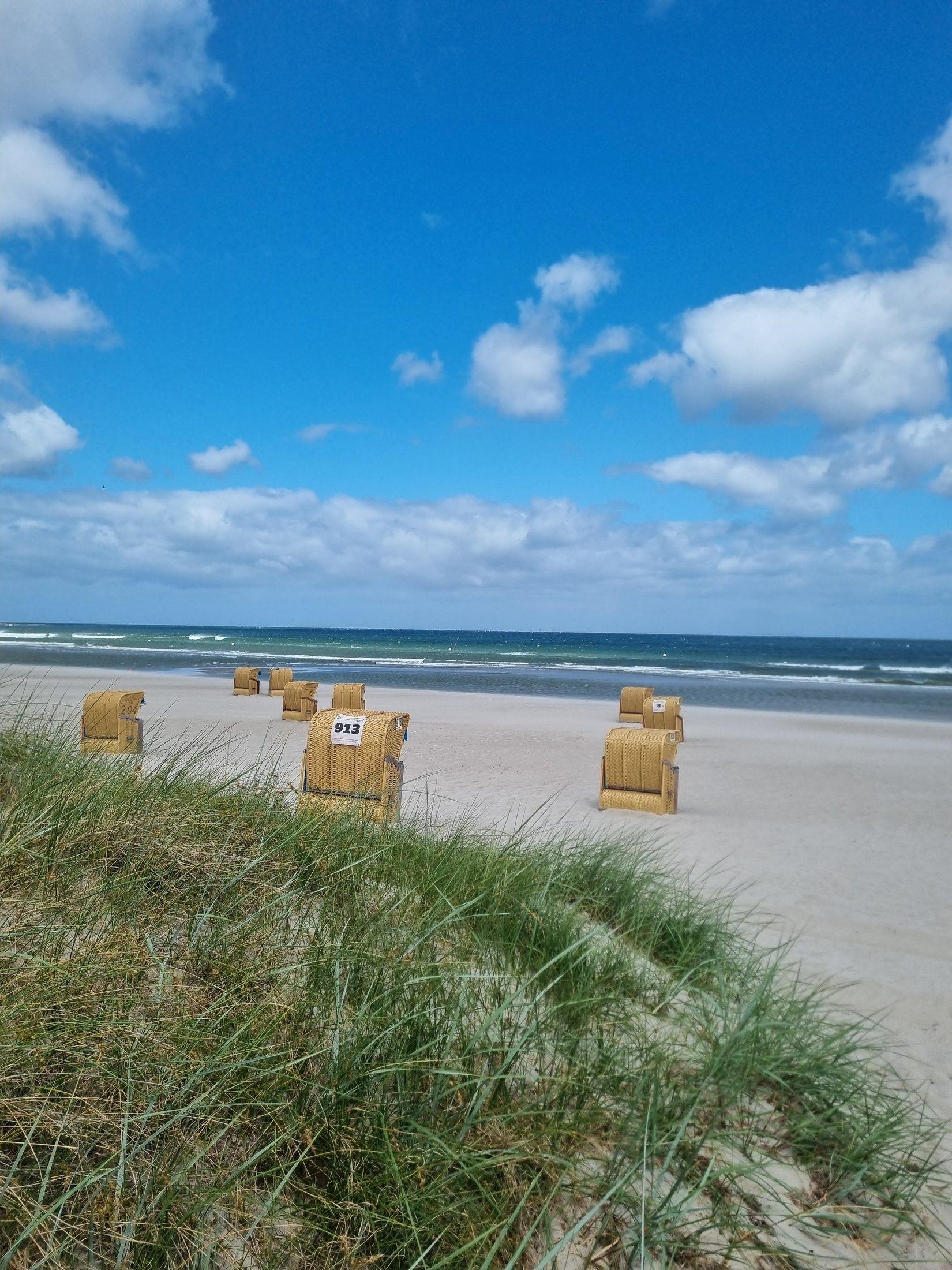 Beach chairs by the Baltic Sea